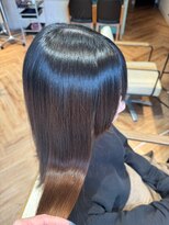 ヘアーショップ エヌアンドエー 越谷店(hair shop N&A)&nbsp;大人のサラ艶ヘア 髪質改善Trと秋カラー リタッチ