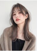 軽やかウルフレイヤー×透明感ホワイトグレージュ【髪質改善】１