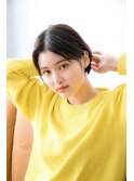 黒髪センターパートハンサムショート10代20代30代