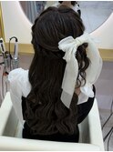 ハーフアップサイドお団子