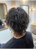 名古屋天白区メンズウルフツイストスパイラルパーマ