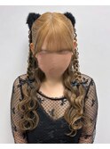 編みおろしハーフツイン