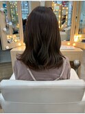 【新井】アッシュブラウンカラー　ミディアムヘア