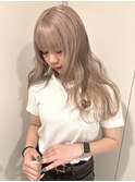 ホワイトグレージュ/デジタルパーマ/チェリーブラウン/梅田