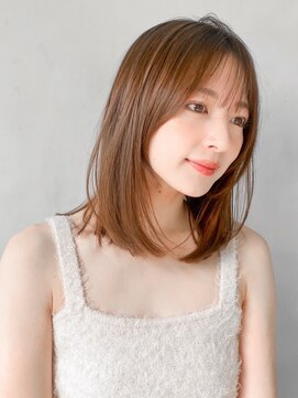 キリ 表参道(kyli) イメチェン美髪薄めバング斜めバングこなれヘア大人可愛い