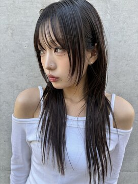 スミス 上野(smith) レイヤーカットハッシュカット顔まわりミディアムロング