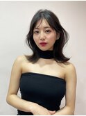 韓国風/内巻き/ハイレイヤー/20代/10代/ミディアム