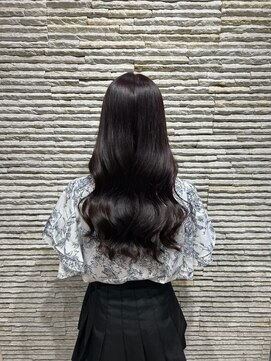 ビスイル 秋葉原店(Vis ill) 暗髪ロングレイヤー巻き仕上げ