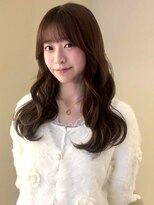 ユニバイリサ 天神大名店(uni by risa)&nbsp;前髪カット 顔周りレイヤー レイヤーカット ダークブラウン 20代