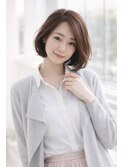 大人女性に人気◎上品丸みボブ/ミスエッセンス平岩