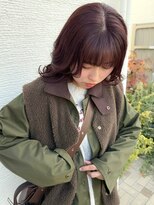 ユイマァル 岡山店(YUIMARL)&nbsp;顔周りレイヤー20代30代ブリーチダブルカラーピンクベージュ