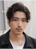 横浜西口ニュアンスパーマフェザーパーマセンターパートウルフ