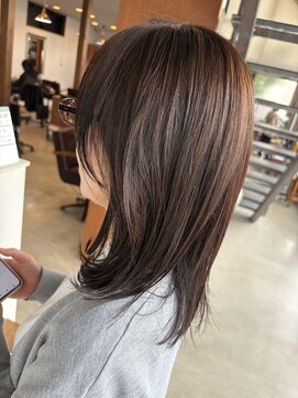 リドル ヘアー 駒生店(Riddle HAIR) 酸性ストレート×外はねミディ|まとまる髪質改善