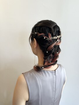 ピュアソウル(Pure Soul) パーティーヘアセット　編み下ろし
