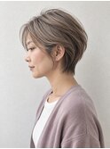 【HEY 松本】ふんわりショートレイヤー×明るめグレイカラー
