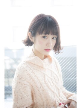サロンドミルク 原宿(salon de MiLK) 【salon de MiLK 原宿】外ハネ耳かけボブ