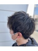 メンズショート×アッシュベージュ