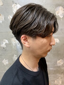 アカ(ACA) センターパートニュアンスパーマメンズマッシュパーマ札幌大通