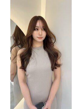 ノク(nok) 水素結合ベージュカラー_前髪マチルダボブピンクベージュ