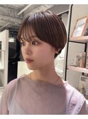 マッシュショートマロンベージュ梅田ショート