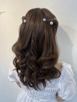 ソノ(sono)&nbsp;ハーフツイン　前撮りヘア　花嫁ヘアメイク　パールピン