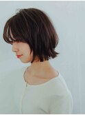 ボブウルフスタイル20代/30代/40代/庭瀬
