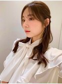 ヘアアレンジ/ヘアセット/ハーフアップ/お呼ばれヘア/20代30代