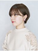 美髪ショート韓国ヘア前髪カットワイドバング_ba505261