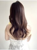 大人美髪マロンベージュ×韓国風波ウェーブ