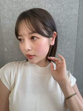 ロンドプランタン 恵比寿(Lond Printemps) ミニウルフレイヤーカット顔周り前髪韓国ミディアムボブ