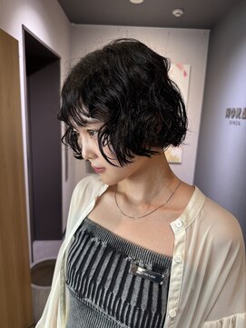 ノラ ギンザ(NORA GINZA) ドライパーマゆるめパーマウルフパーマミディアムパーマ銀座暗髪