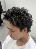 スパイキーショート×ピンパーマ