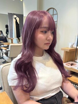 ブランニューロミエ 野田阪神店(Brand new lomie) ラベンダーピンク　髪質改善カラー　ケアブリーチ