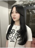 大人気！前髪なし 韓国レイヤーカット★★ 顔周りカット