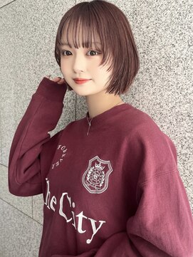 フリー(Free) 20代30代40代似合わせショートボブニュアンスカラーツヤ髪