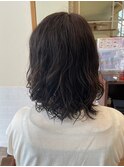 金沢八景ショートボブミディアムレイヤーカットデジタルパーマ