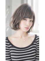 6Dエクステ 板橋店&nbsp;アッシュグレーカラーミディアムボブ