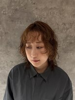 ヘアサロン コレハ(hair salon CoReha)&nbsp;【ミディアムウルフパーマ×オレンジカラー】MAI