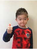 ＃キッズカット＃親子でclanスパイキーショートブルーブラック