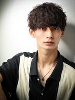 ルーズカールショート　【刈り上げツーブロックマッシュ】
