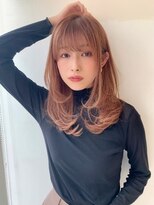 アイユー(ii+U)&nbsp;ミディアムレイヤー　オレンジベージュ　ナチュラル