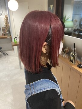 エイトデイズ 三宮駅前店(EIGHT days) pink×black 逆インナーカラー