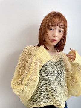 ヴェイン 渋谷(vain) オレンジブラウン/フェイスレイヤー/ボブ