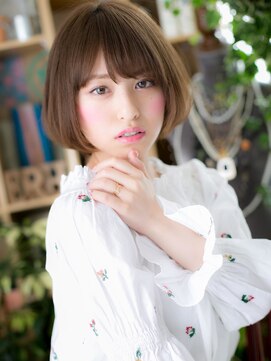 カバーヘア イヴ 戸頭店(COVER HAIR EVE) ナチュラルアッシュ小顔斜めバング韓国風ボブc5戸頭0代30代40代