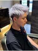ホワイトシルバー /滋賀/ウルフ/カルマパーマ/ベリーショート