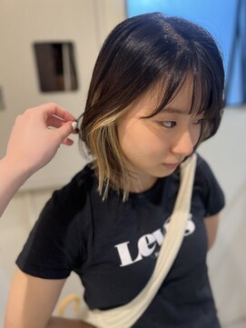 カンナ オーガニック ヘアデザイン(CANNA ORGANIC & HAIR DESIGN) インナーカラー×レイヤーボブ