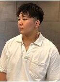 ニュアンスパーマ 刈り上げ ツーブロック 緩めパーマ 束感