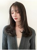 ナチュラルレイヤーと暗めでも柔らかさのあるくすみベージュ◎