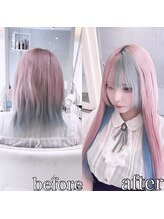 エクステを染めてどんな色のベースにも対応可能☆