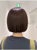 収まりの良いボブ☆オレンジカラー